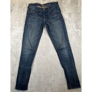 7 For All‎ Mankind Jeans Roxanne Womens 27 Skinny Leg Dark Wash Denim Pants